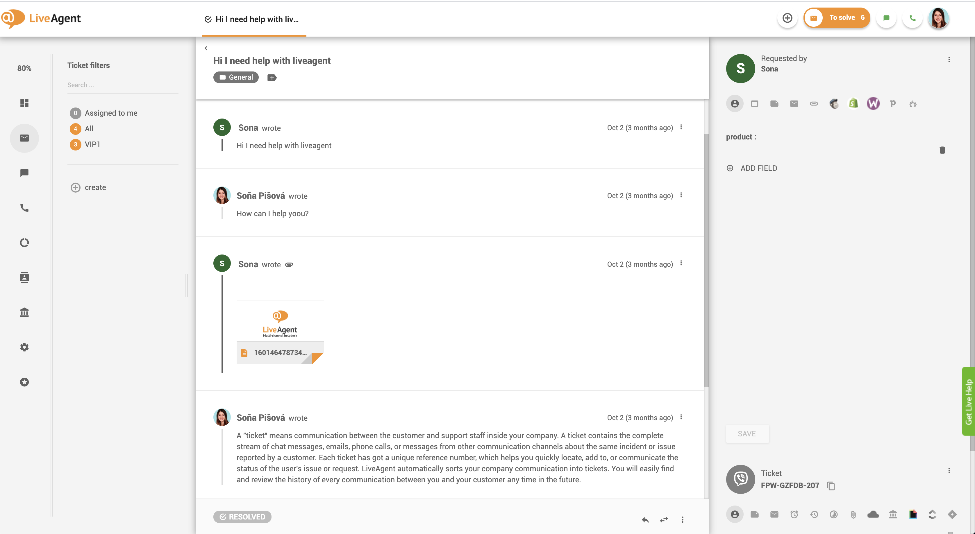 Viber üzenetek a LiveAgent irányítópulton