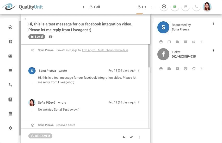 LiveAgent jegykezelés