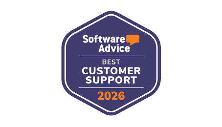 Software Advice badge, Best Customer Support