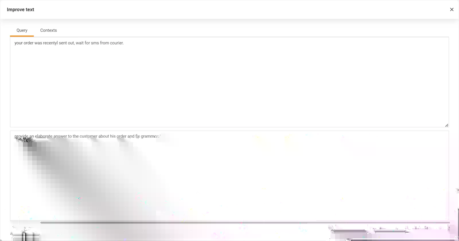 Kép a LiveAgent szövegjavítási funkciójáról