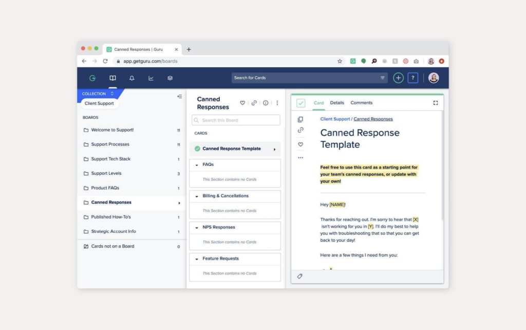 A Guru szoftver tudásbázisának gyakorlati példája