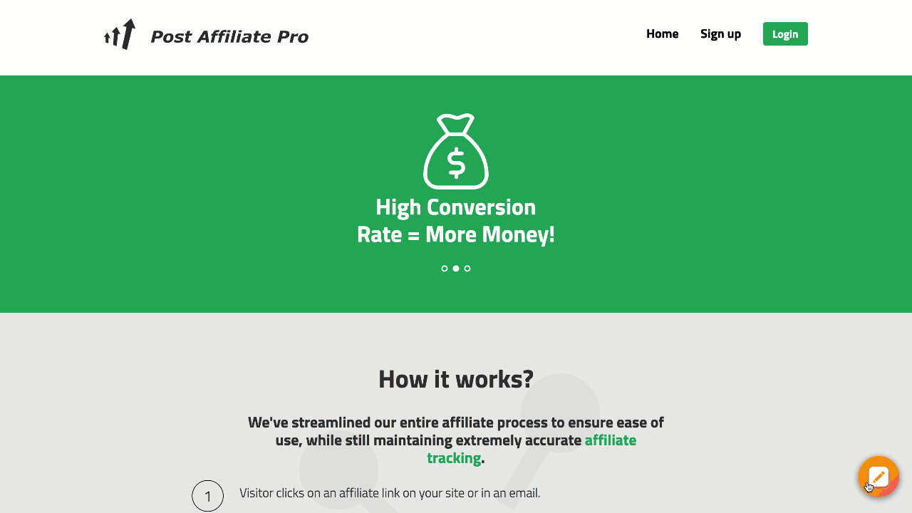 Live chat and Post Affiliate Pro