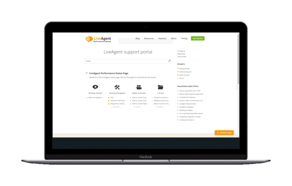 tudásbázis tervek a LiveAgent-ben