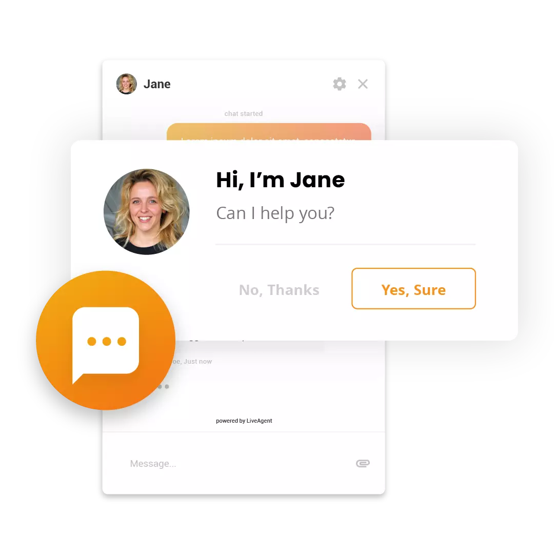 LiveAgent proaktív csevegés meghívás