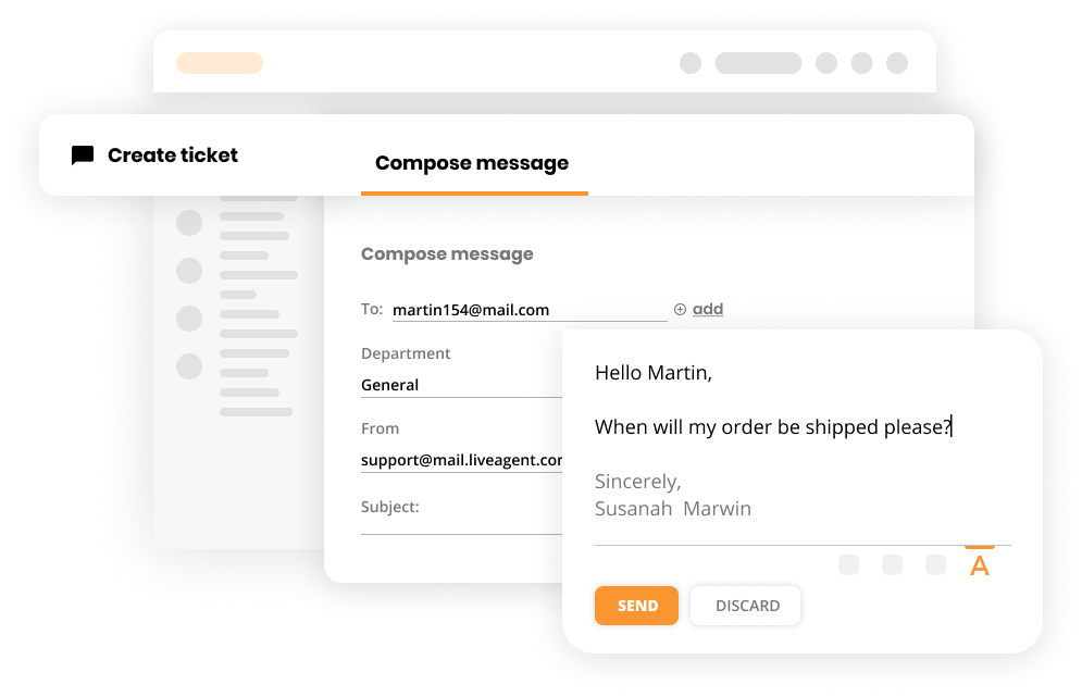 Jegy létrehozása a help desk szoftverben
