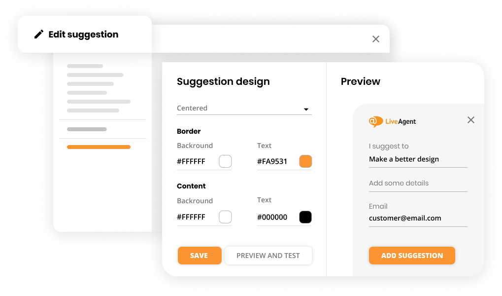 Visszajelzés és javaslatok funkció az ügyfélszolgálati szoftverben - LiveAgent