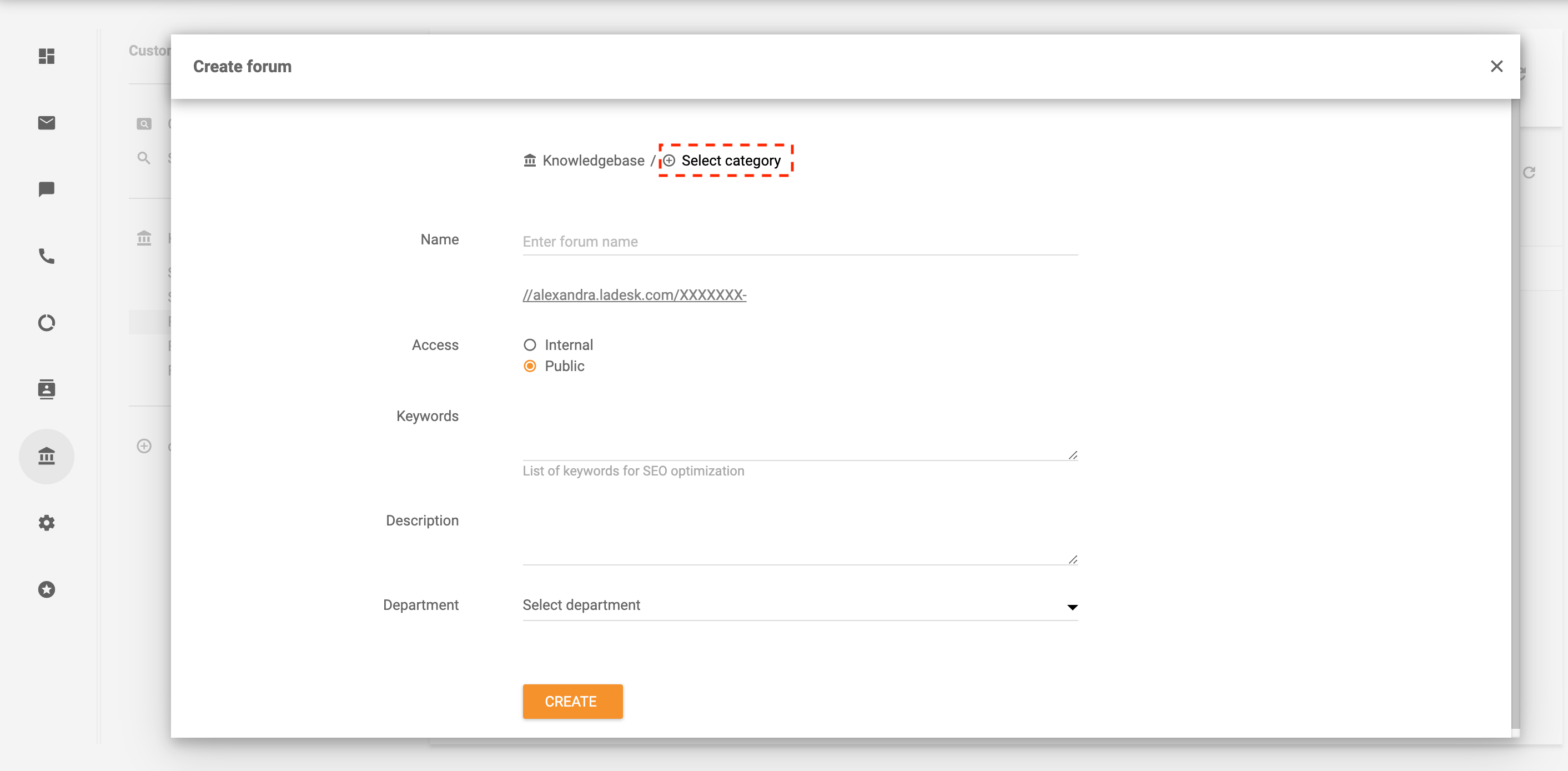Kategória kiválasztása az ügyfélközösséghez