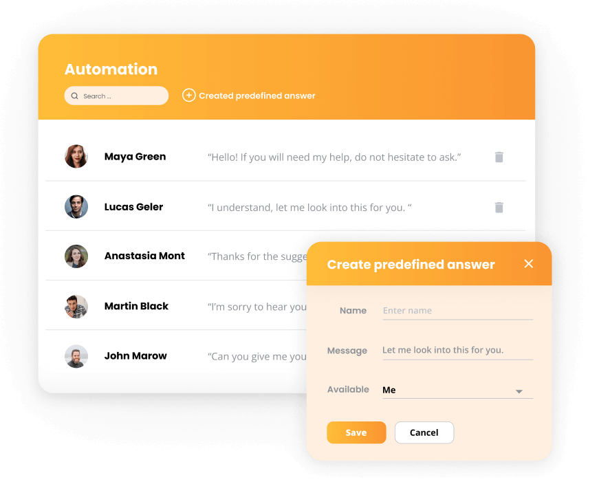 LiveAgent automatizálásai - előre meghatározott válaszok