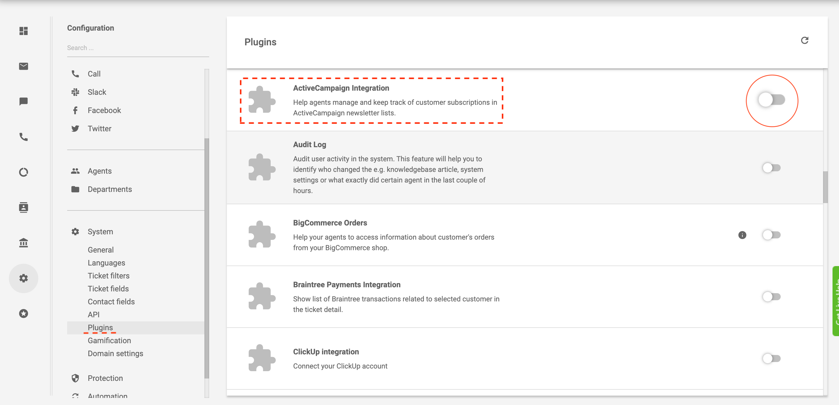 Példa e-mail automatizálási integrációra a LiveAgent-ben