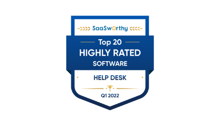 Legmagasabban értékelt Helpdesk szoftver Q1 2022