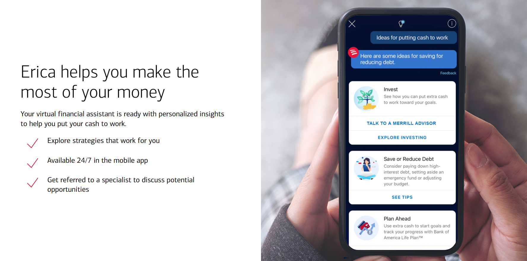 Erica – a Bank of America virtuális asszisztense.