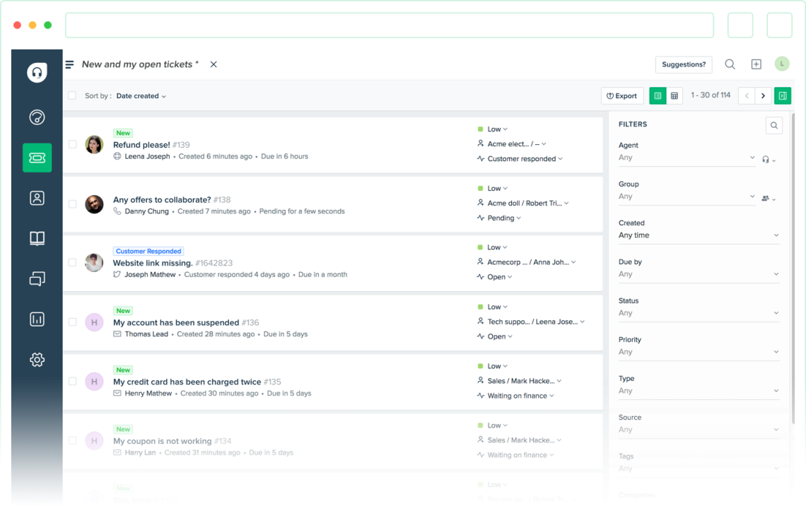 FreshDesk nyitott jegyek