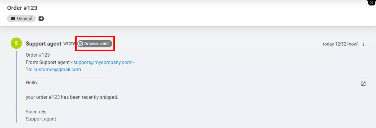 LiveAgent - Válasz szállítási állapot mutatója