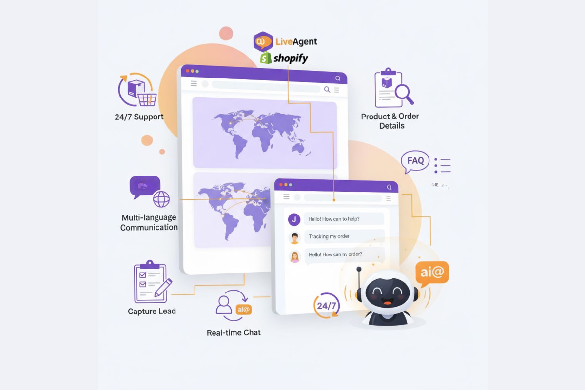 A Shopify integrációja a LiveAgent AI Chatbottal