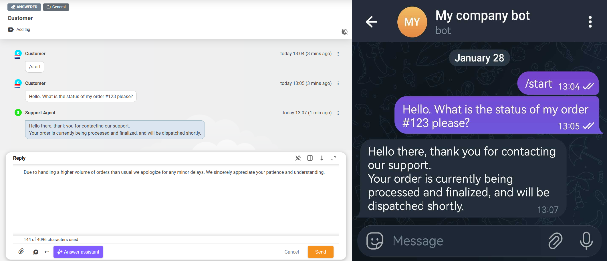 bot áttekintés Telegram