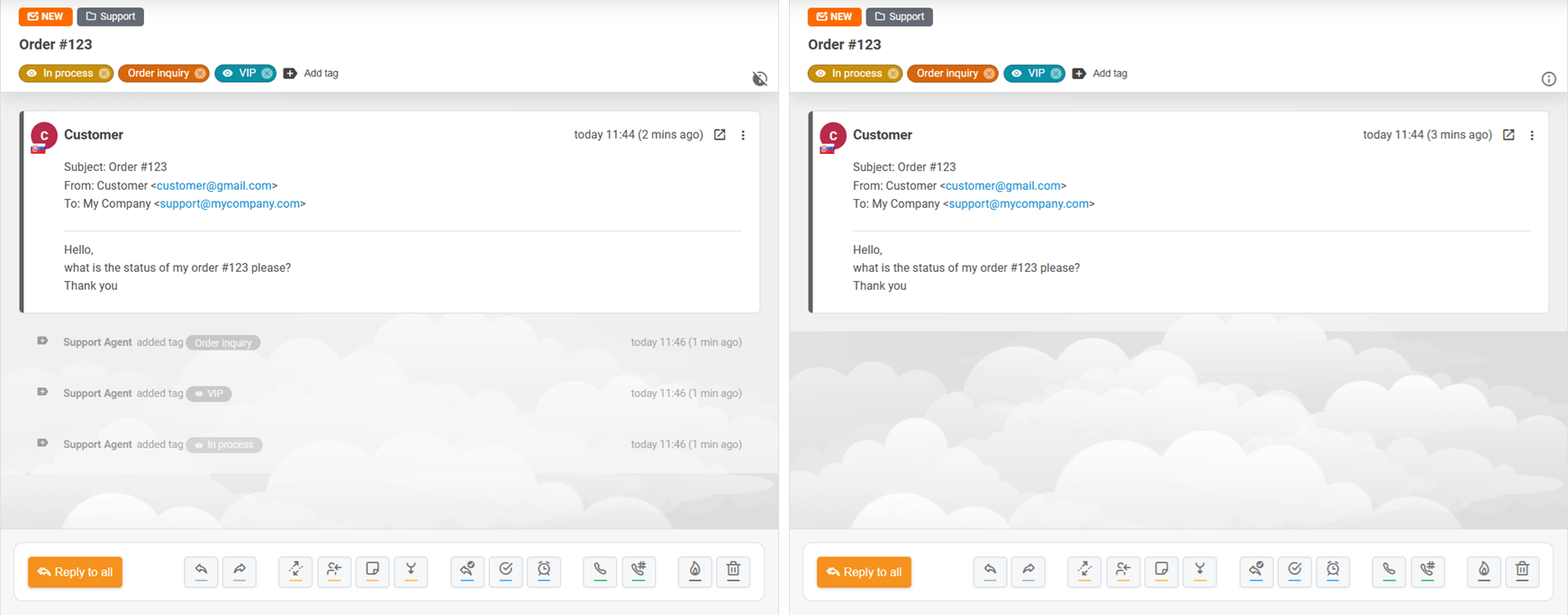 Lehetőség a rendszerüzenetek elrejtésére egy jegyben