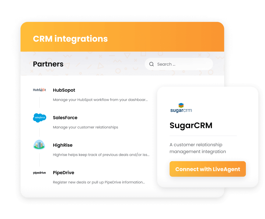 LiveAgent - CRM integrációk