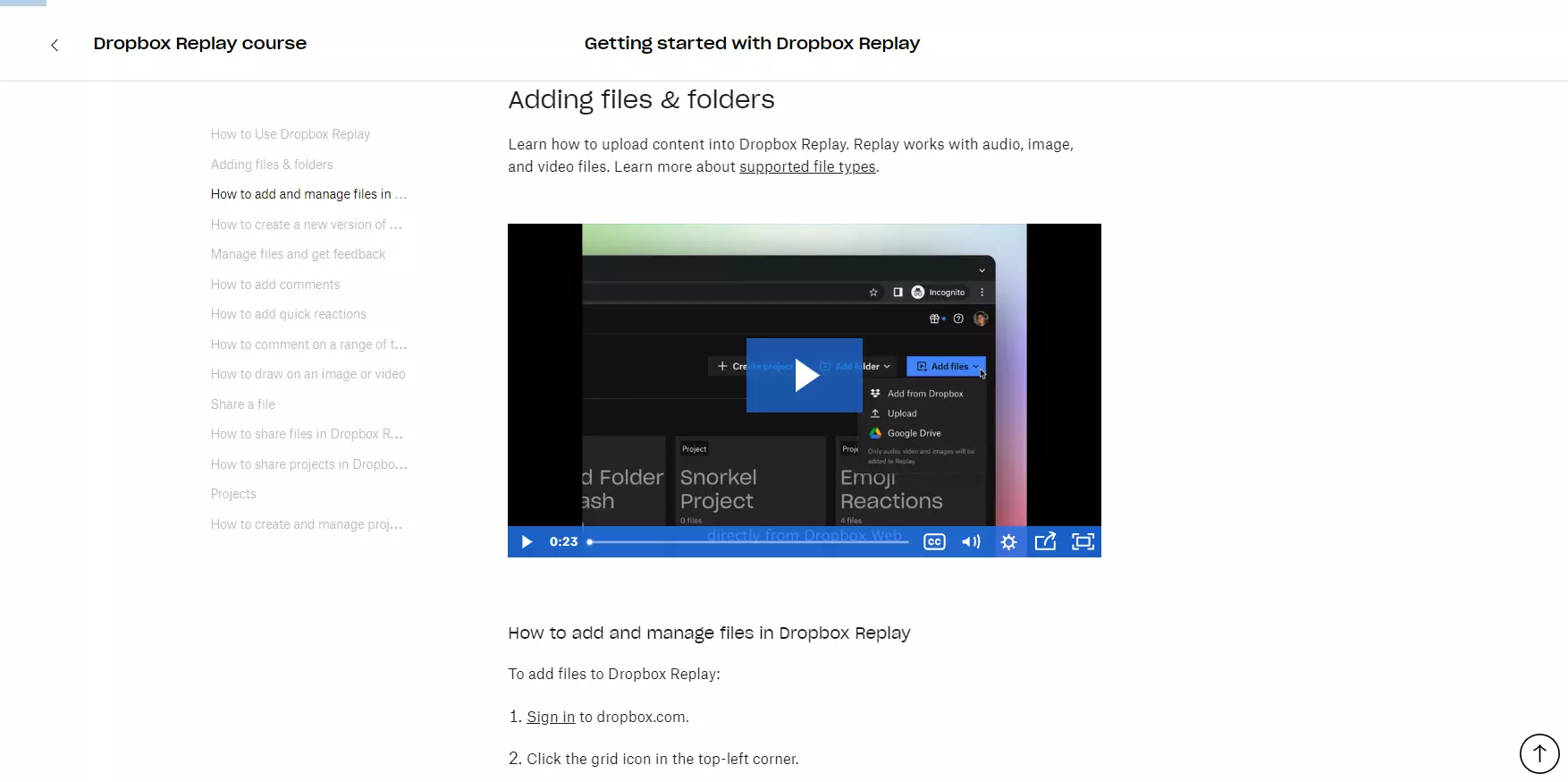 Dropbox videó oktatóanyag