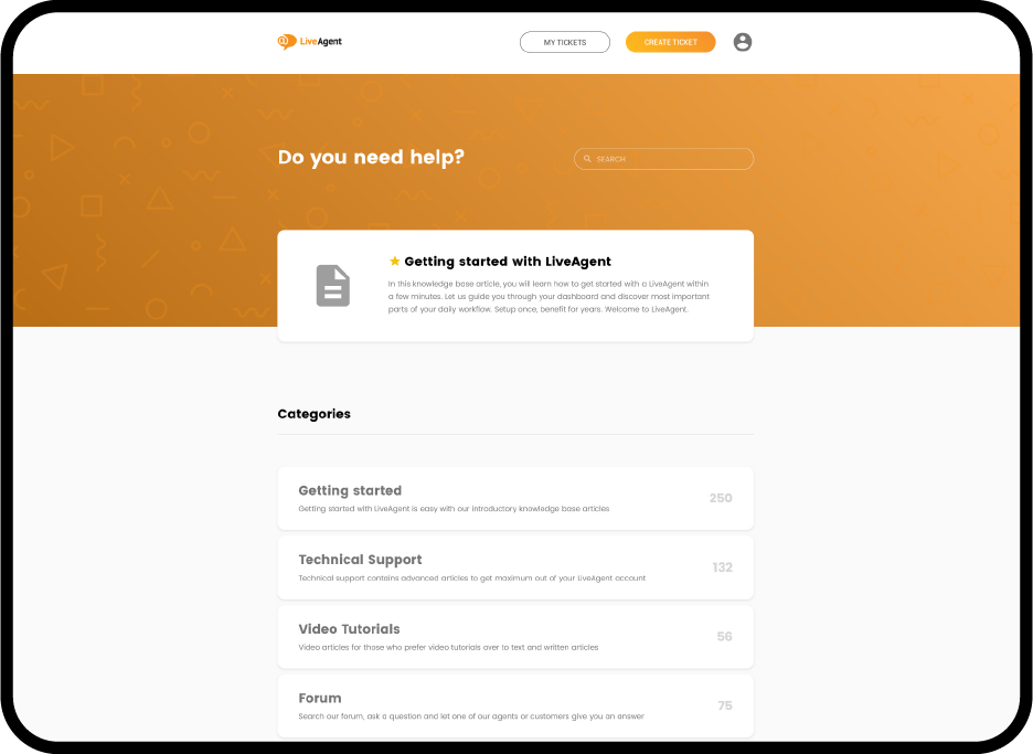 LiveAgent belső tudásbázisa