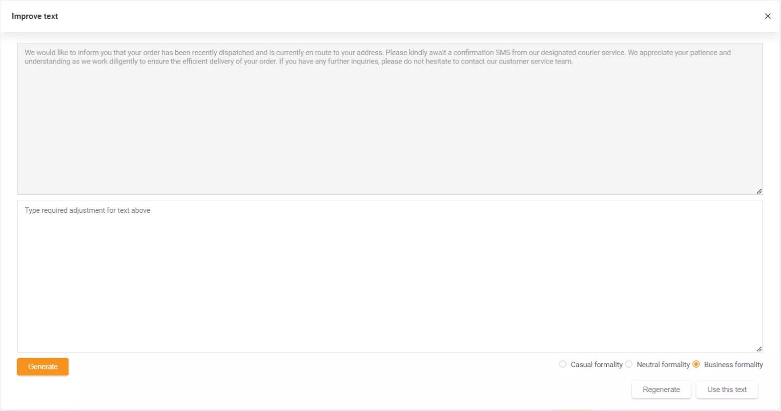 Képernyőkép a LiveAgent AI Answer Assistant funkciójáról