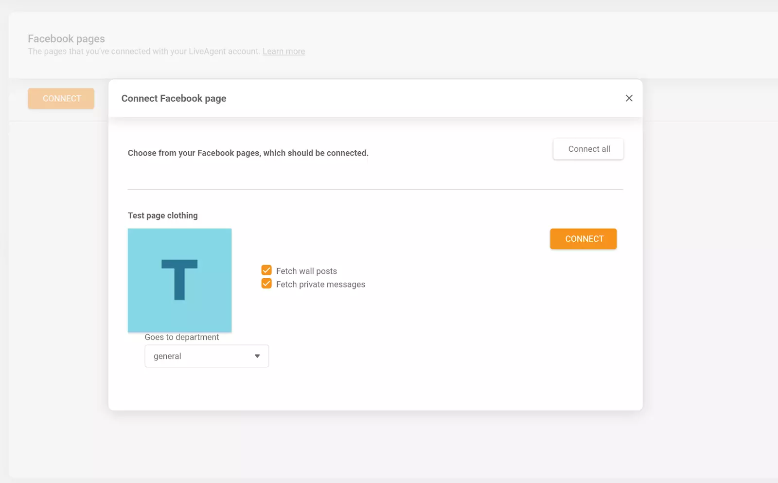 LiveAgent - csatlakoztassa a Facebook oldalát