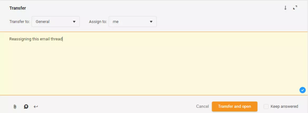 E-mail szál átrendelése a LiveAgent-ben
