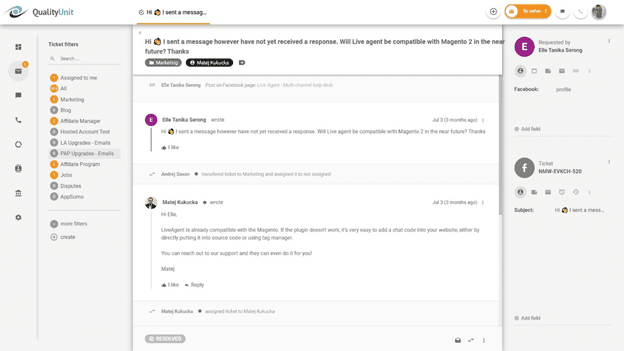 Help desk eszköz, amely segít a közösségi média reputációjának fenntartásában