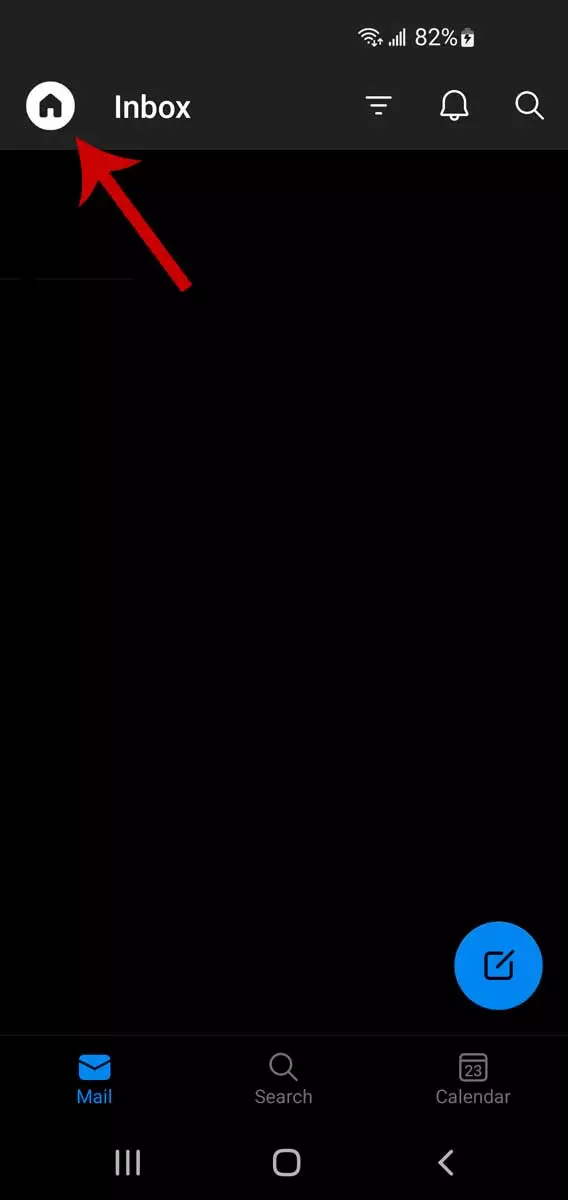 Outlook e-mail szálazás mobileszközökön, 1. lépés