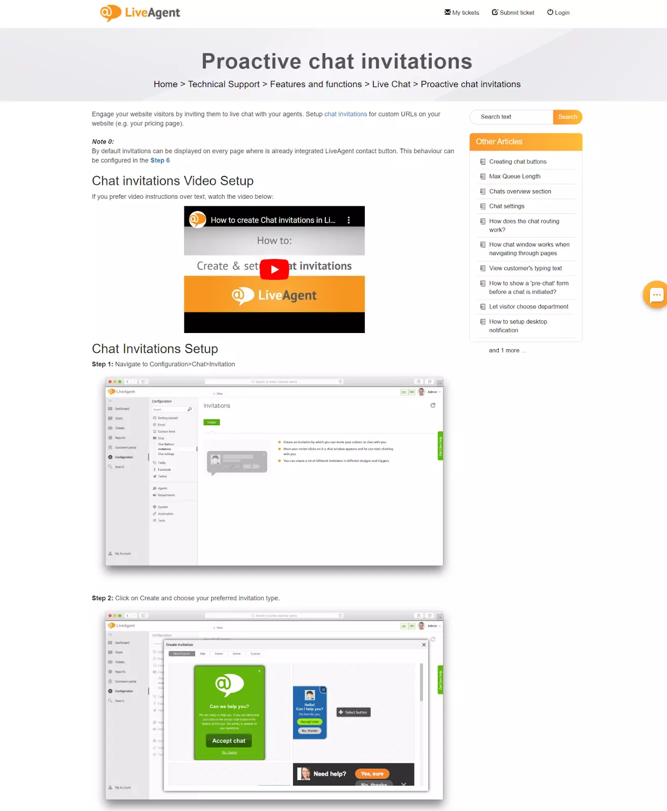 LiveAgent útmutatója proaktív chat meghívókhoz