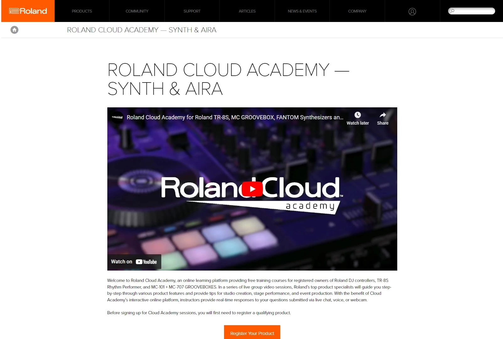Roland online akadémia
