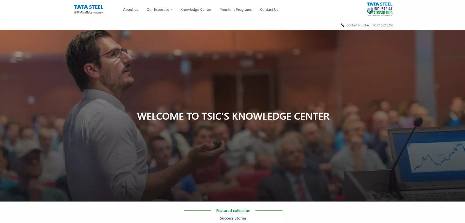 A Tata Steel tudásközpont oldala