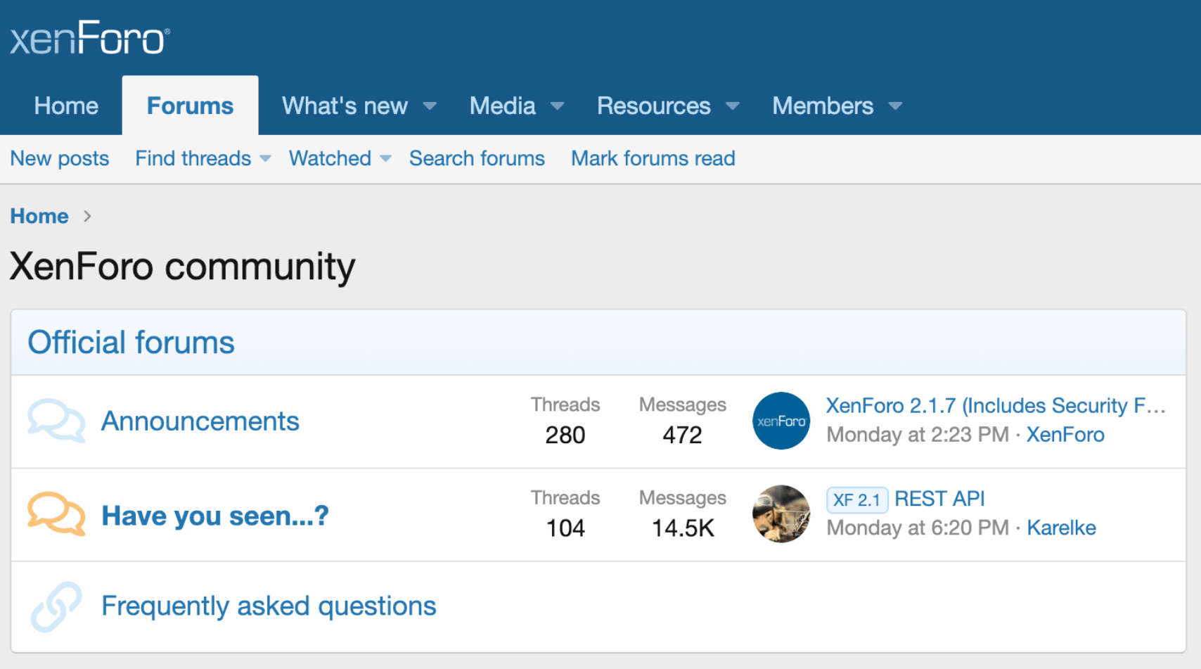 XenForo közösségi platformszoftver