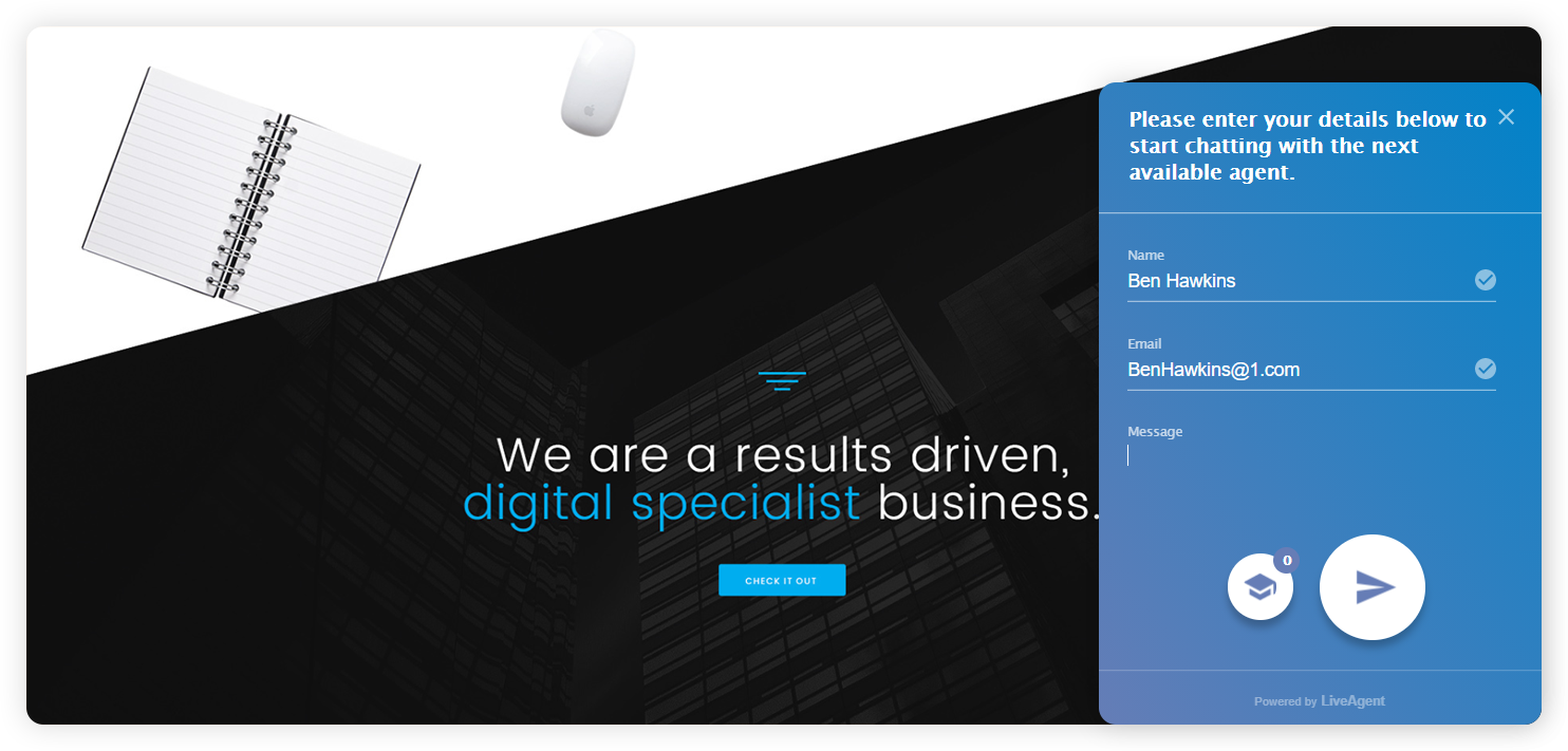 Vállalati kapcsolatfelvételi űrlap példája