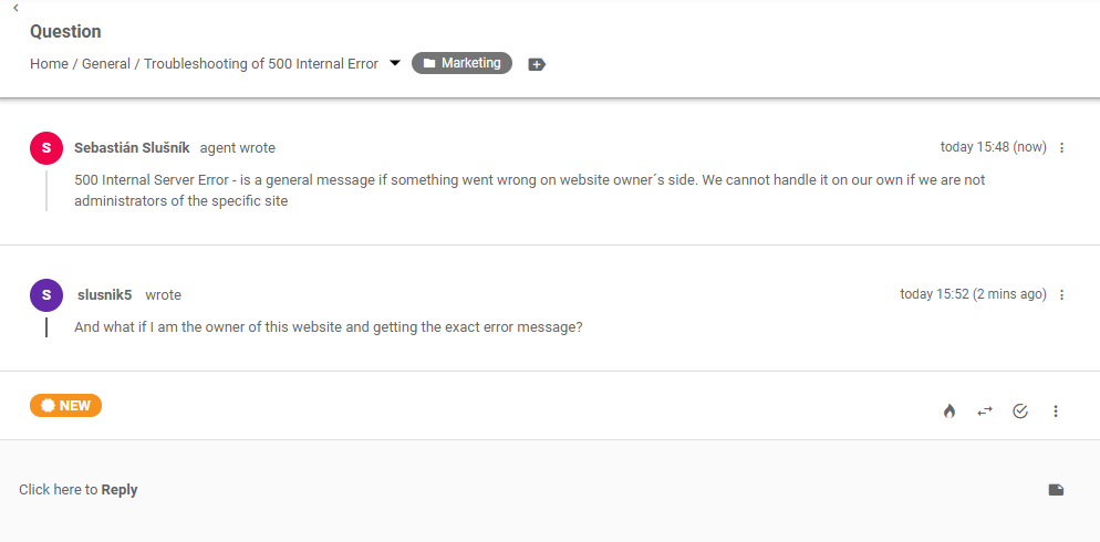 Ügyfél fórum jegy a LiveAgentben