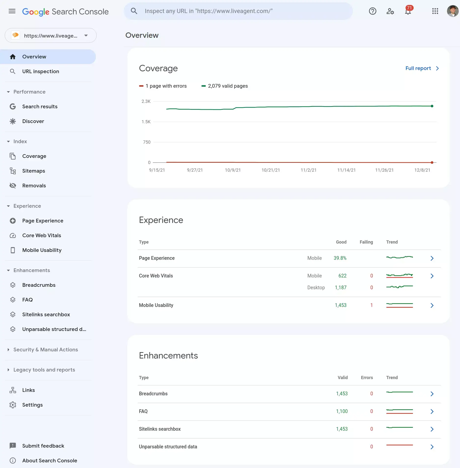 Rendszeresen javítsa ki a Google Search által talált összes hibát, hogy az oldalak a keresési indexben maradjanak