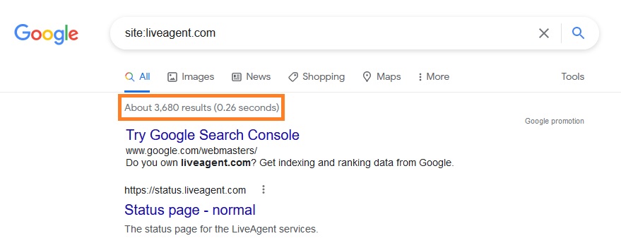 LiveAgent indexálás