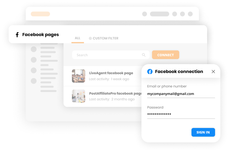Facebook csatlakoztatása Help desk szoftverrel - LiveAgent