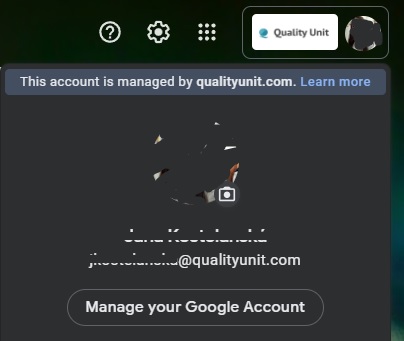 Quality Unit céges e-mail példa