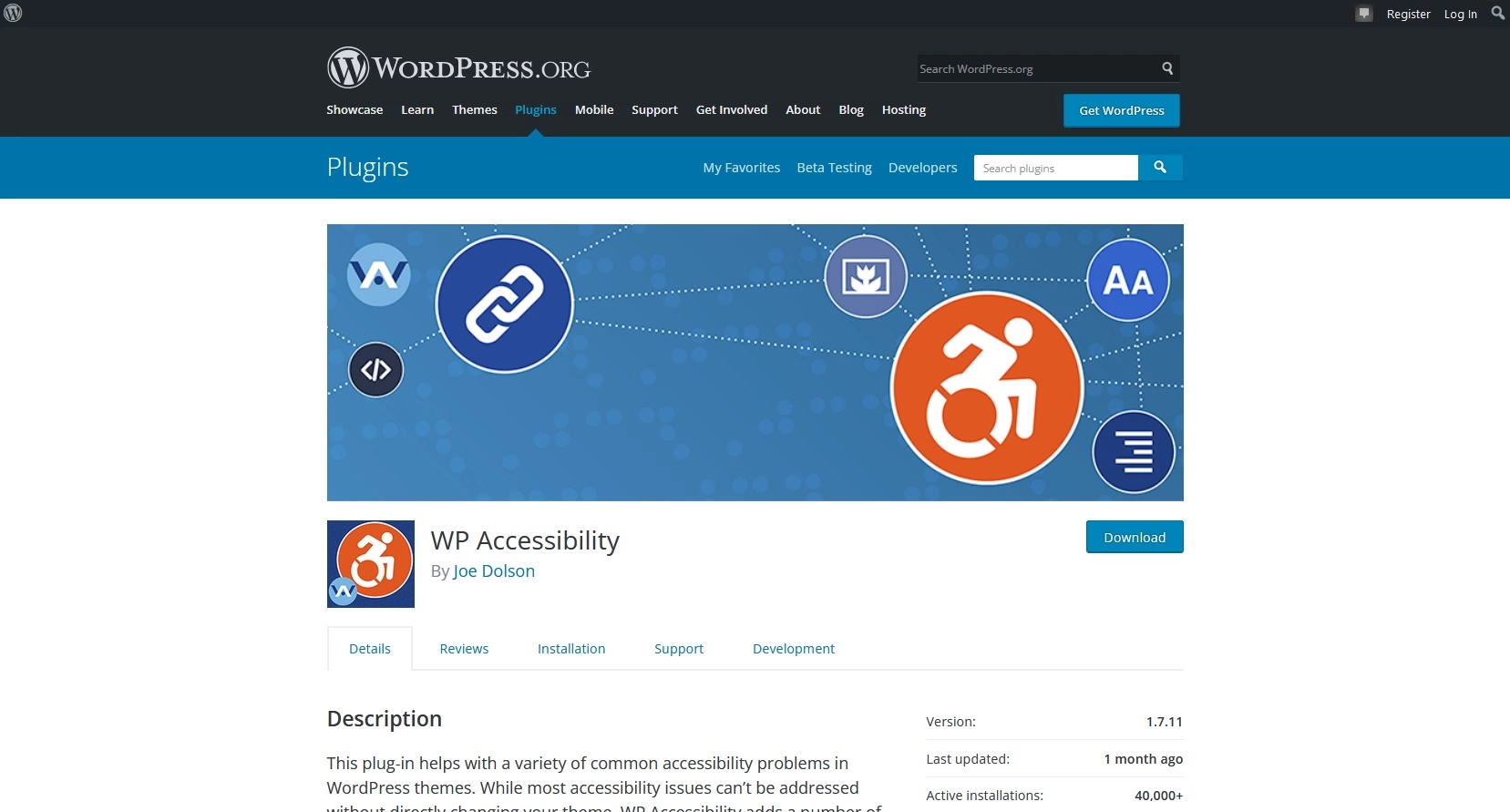 WordPress akadálymentesítési bővítmény