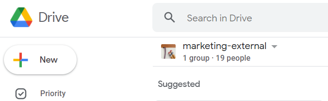 Google Drive megosztási példa