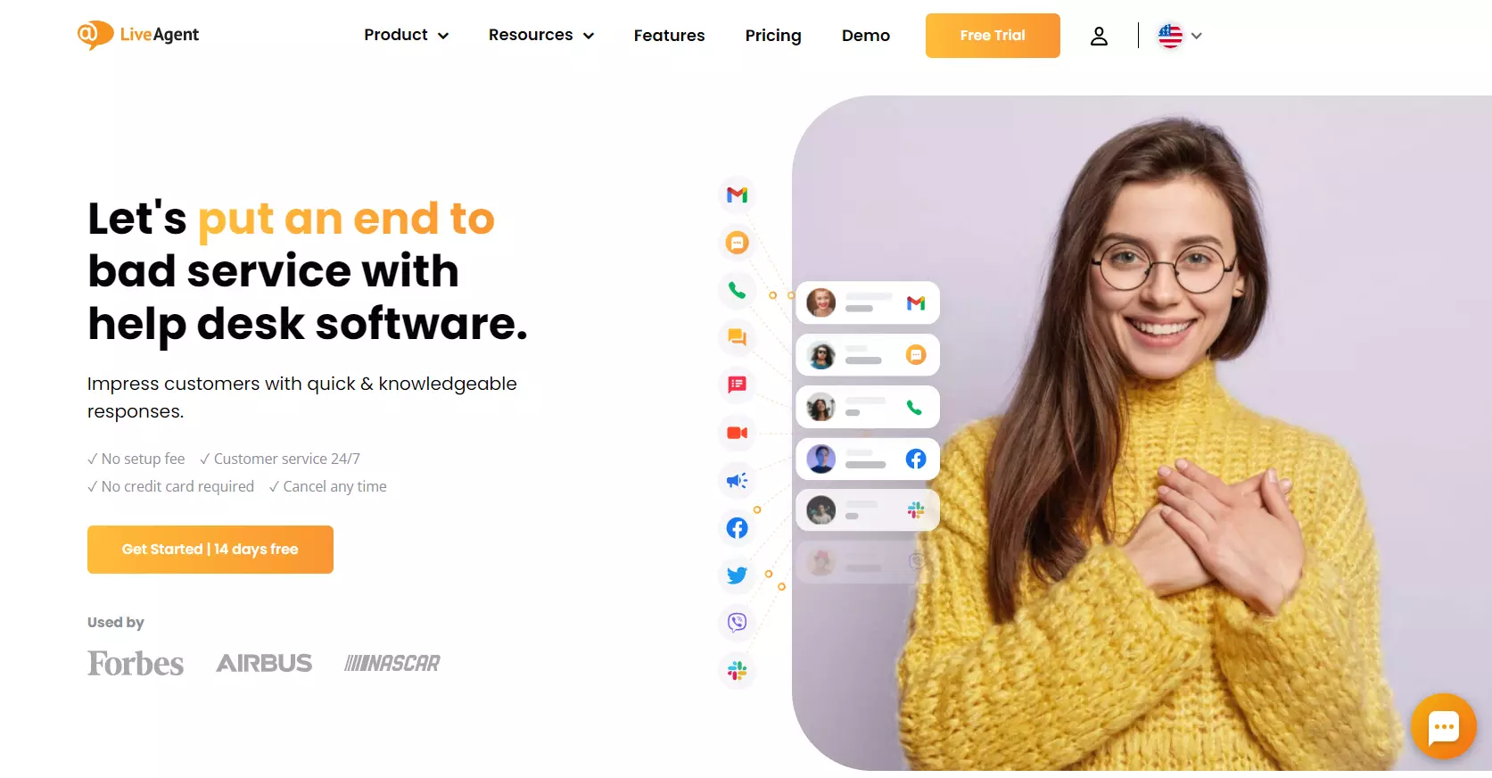 LiveAgent helpdesk oldal