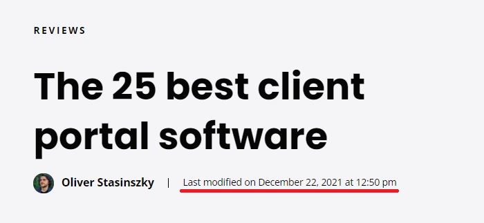 Utolsó frissítés dátumának megvalósítása