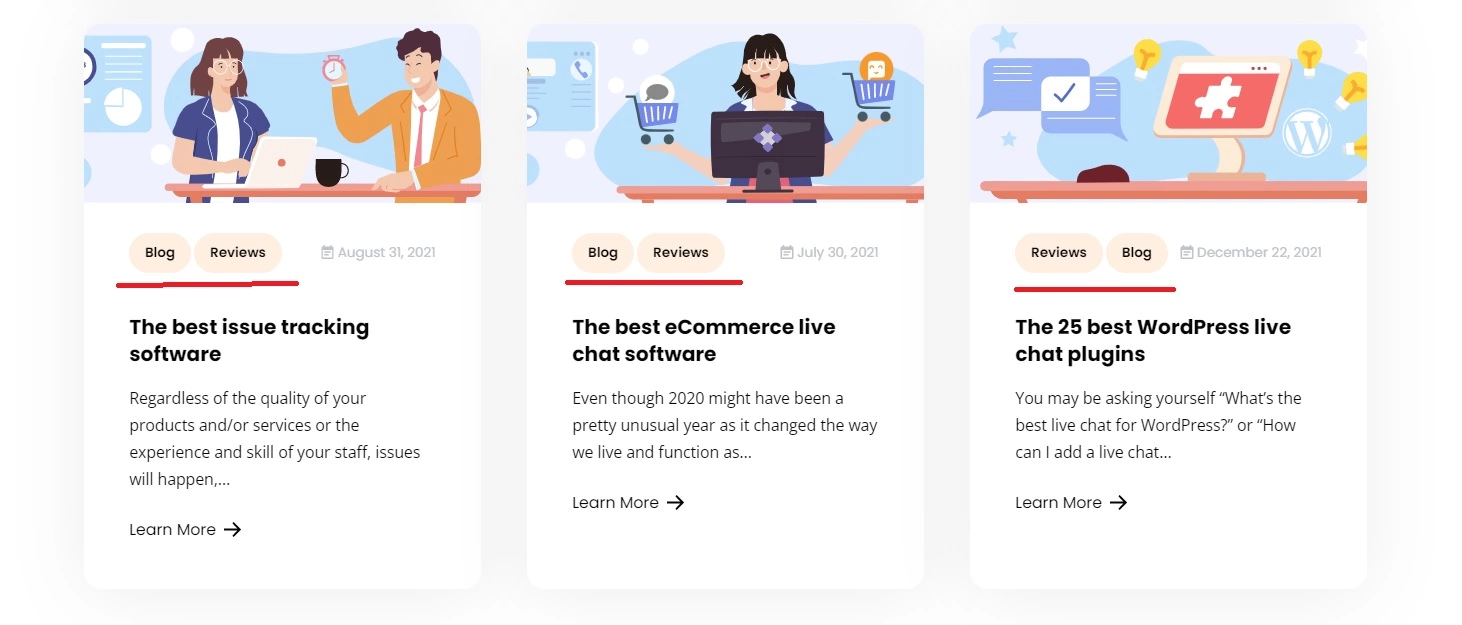 Blog címkék példa