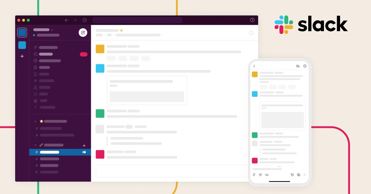 Slack funkciók mockup
