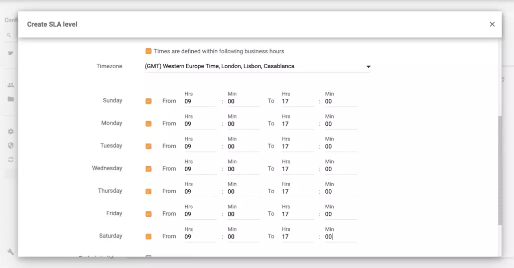 Munkaidő beállítása a Live Agent segítségével
