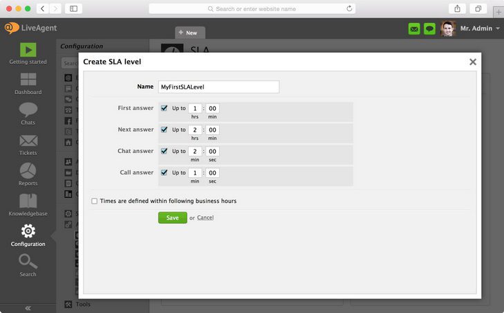 Hogyan lehet SLA-szintet létrehozni és meghatározni a kívánt műveleteket