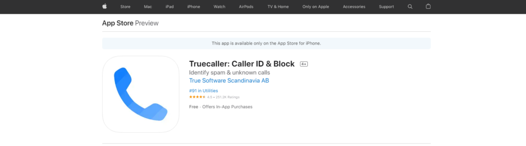 Truecaller: Caller ID & Block App Store webhely