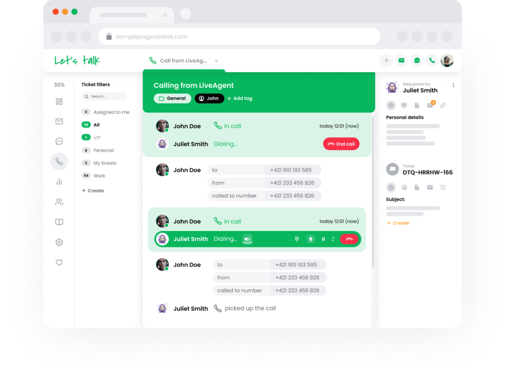 LiveAgent hívásközpont szoftver