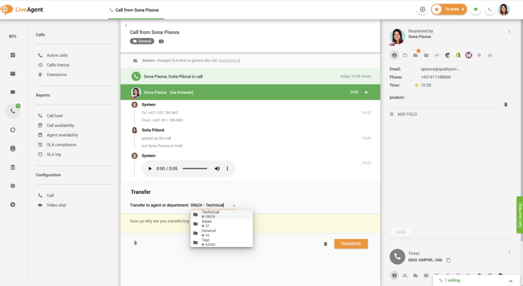 Hívásátvitel funkció