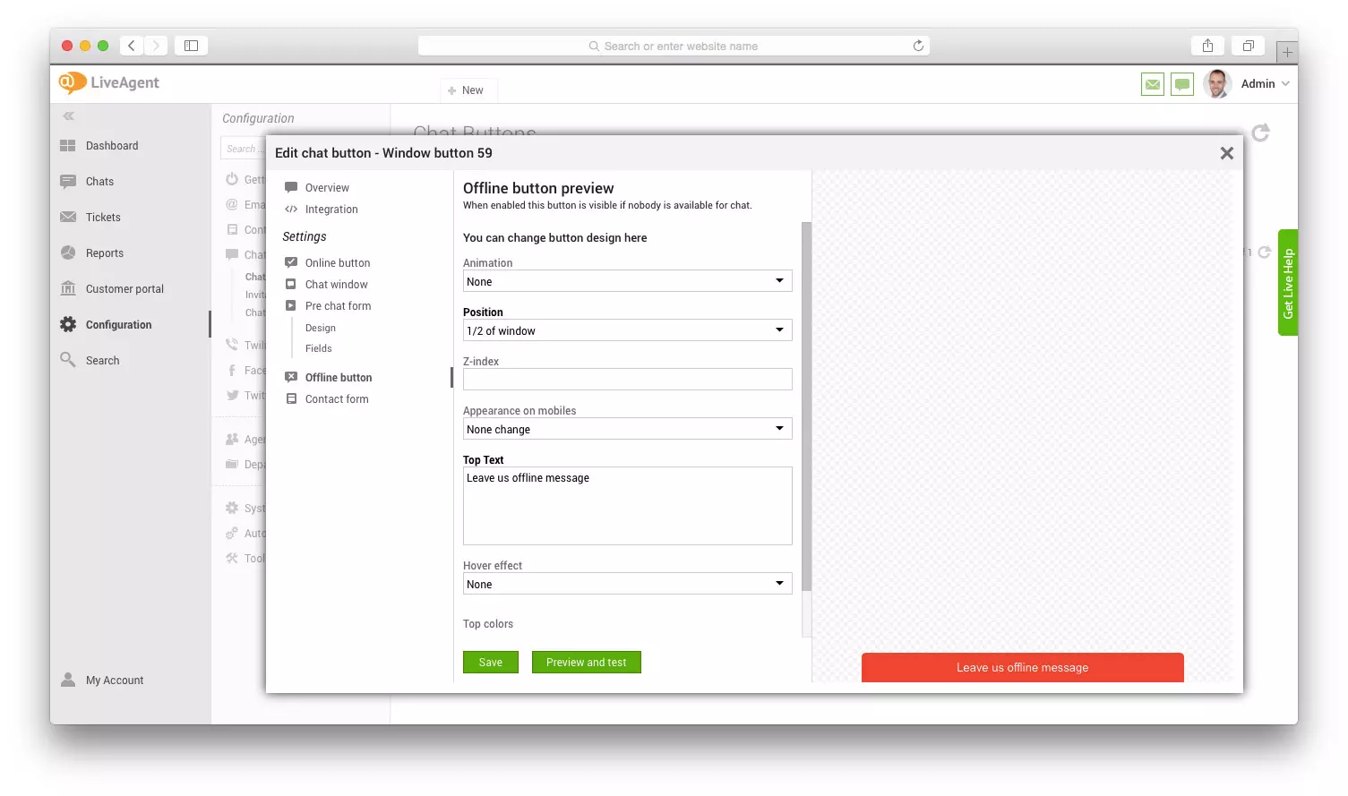 Offline gomb előnézet lap mockup